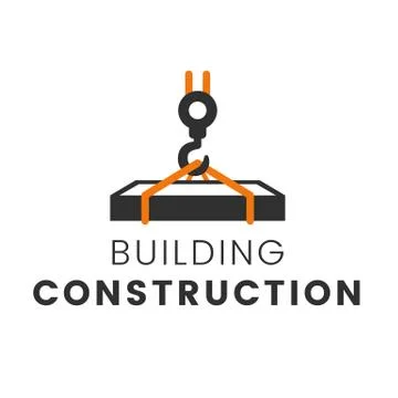 Building construction logo template vector illustration. Crane concept symbol Stock Illustration