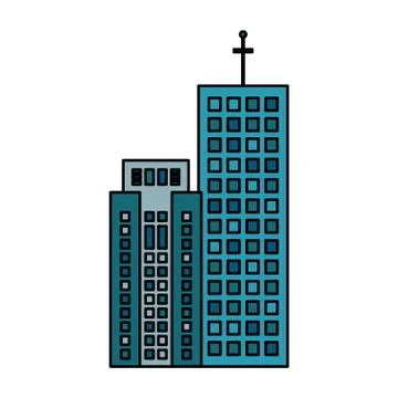 Building construction luxury skyscraper Ilustración de archivo