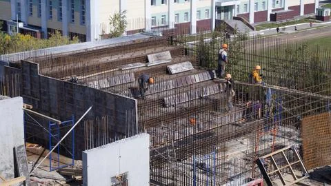 Building construction. 스톡 사진