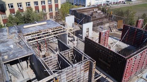 Building construction. 스톡 사진