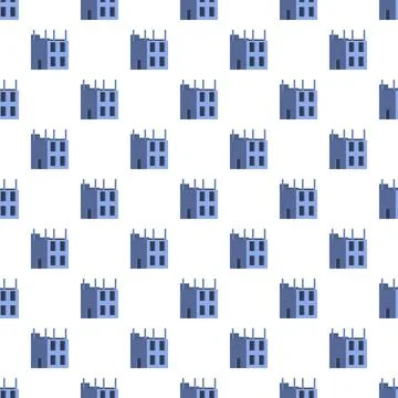 Building construction pixel art seamless pattern background Stockillustratie