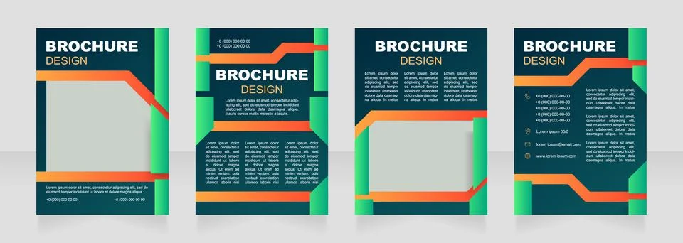 Building construction processes blank brochure design Stockillustratie