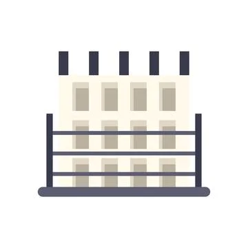 Building construction scaffolding for renovation process icon Ilustración de archivo