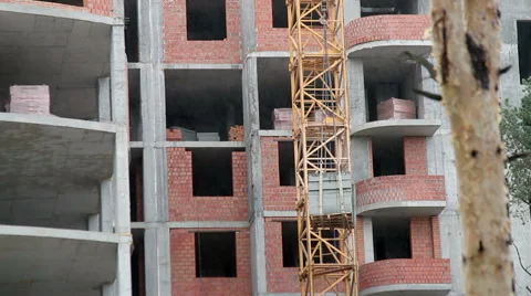 Building construction site Stock Footage 65165796