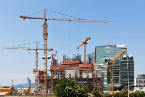 Building construction site Stock Photos