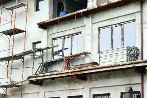Building construction site Stock Photos