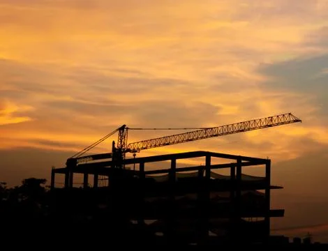 The building construction site Stock Photos