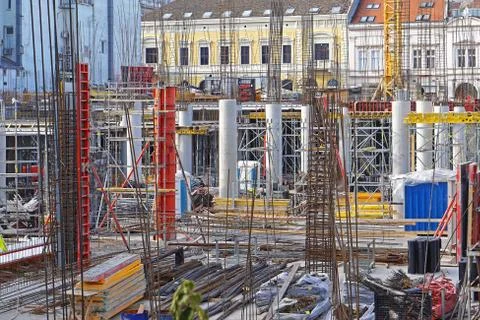 Building construction site Foto stock