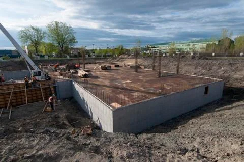Building construction site Stock Photos