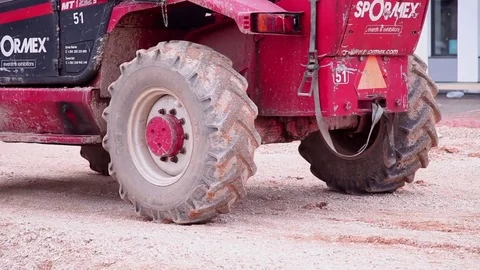 Building construction site tractor Stock Footage 71322098