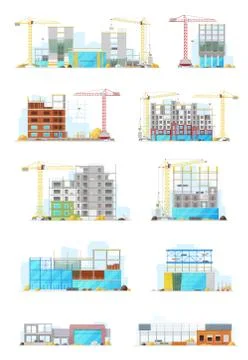 Building construction sites, store or warehouse Stock Illustration
