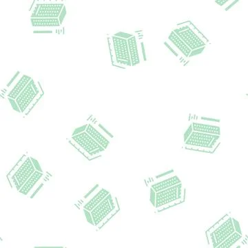 Building construction sizes modeling glyph seamless pattern Stock Illustration