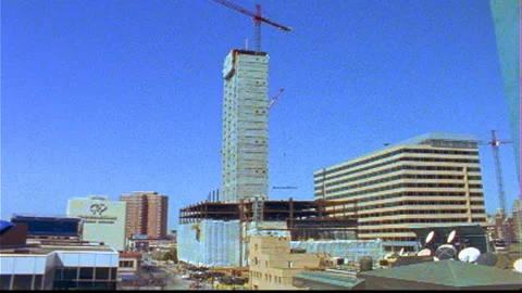 Building Construction timelapse -tall elevator shaft Stock Footage 145781180