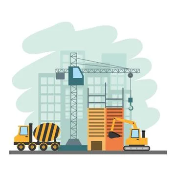 Building construction tools Ilustración de archivo