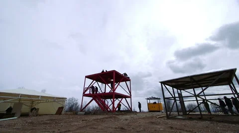 Building construction. wide shot timelapse Stock Footage 62470420
