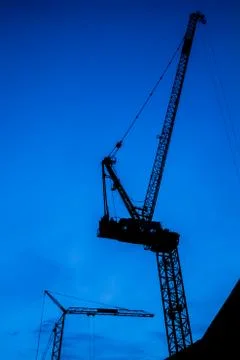 The building construction on yellow sky  background Stock Photos