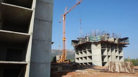 Building Construction zone Stock Footage 245478448