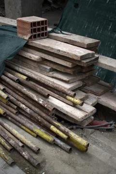 Building construction,steel frame. Foto stock