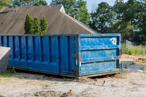 Building container for garbage construction waste Stock Photos