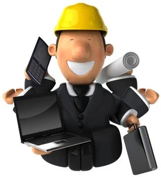 Building contractor Stock Illustration