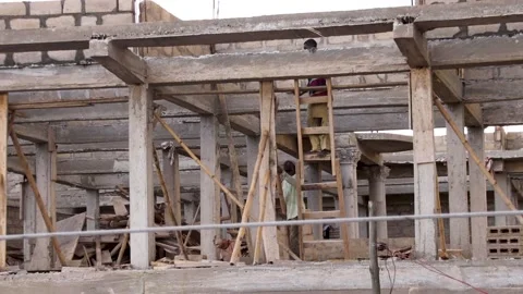 Building contractors working at site Stock-Footage 199310291