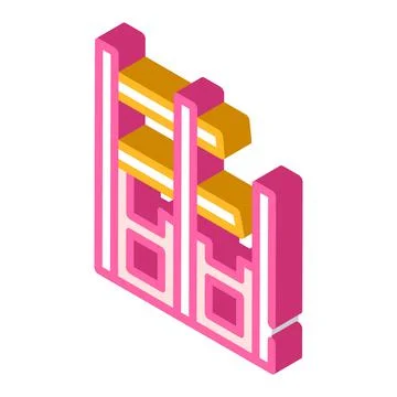 Building contruction isometric icon vector color illustration Ilustración de archivo