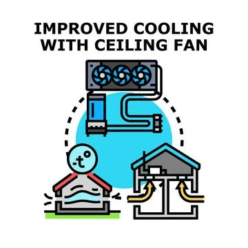 Building cooling system for improved climate control Ilustración de archivo