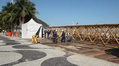 Building at Copacabana Video stock 37656565