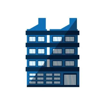 Building corporate shadow icon Ilustración de archivo