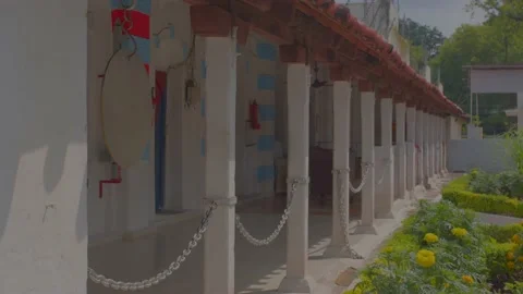 Building Corridor of the Central Jail (prison) Jabalpur india Video stock 226121788