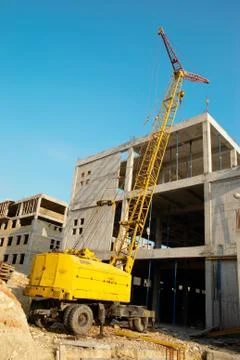 Building crane and construction. 写真素材