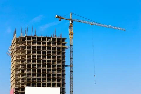 Building crane on construction Stock-Fotos