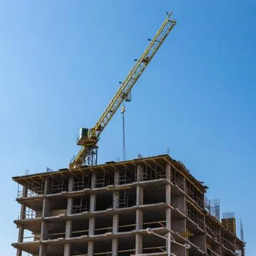 Building crane on construction Stock Photos