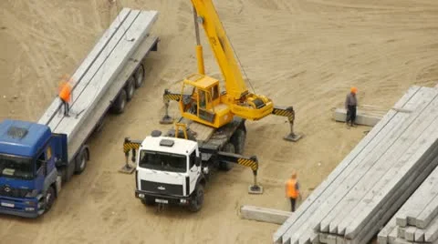 Building crane Stock Footage 22349810