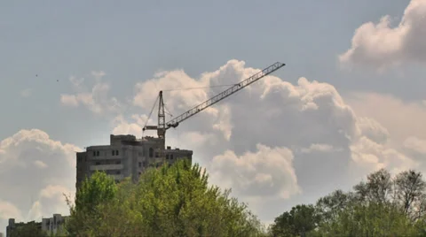Building crane Stock Footage 37776561