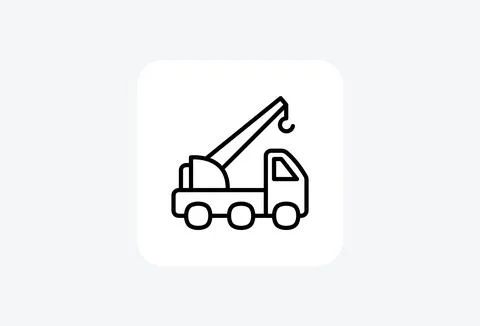 Building, crane fully editable vector fill icon Illustrazione stock