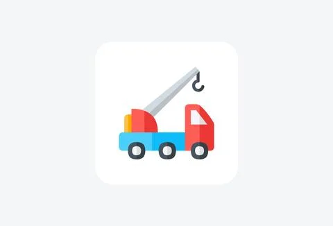 Building, crane fully editable vector fill icon Illustrazione stock
