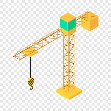Building crane icon, isometric 3d style Illustrazione stock