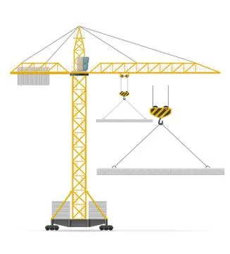 Building crane illustration Ilustración de archivo