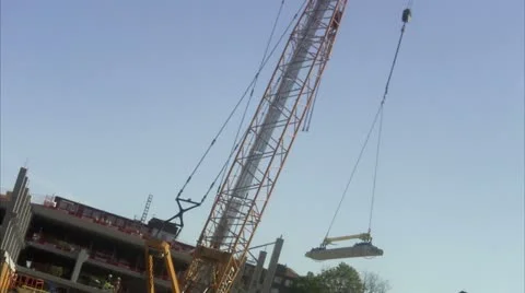 Building crane in motion Stock Footage 11216752
