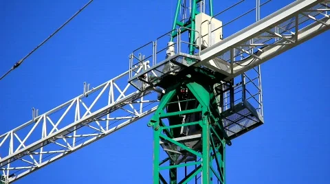 Building crane on sky background Stock Footage 736717
