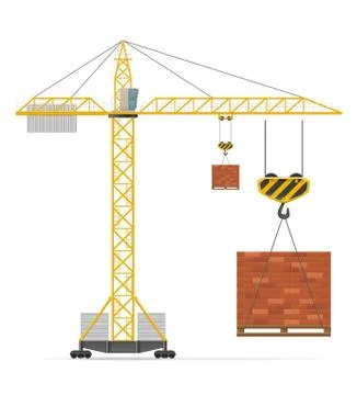 Building crane vector illustration Stock Illustration