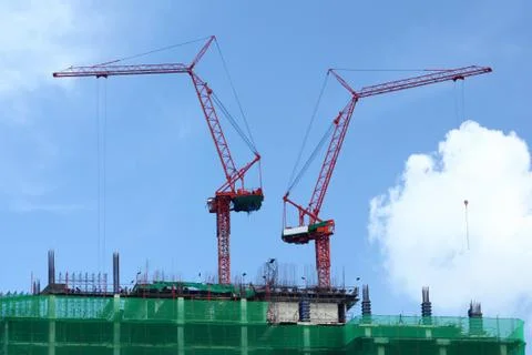 Building cranes Stock Photos