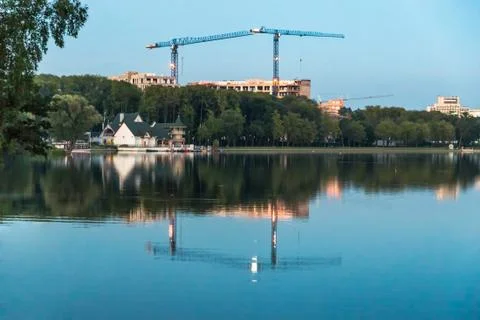 Building cranes Stock Photos