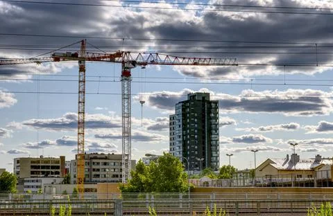 Building cranes Stock Photos