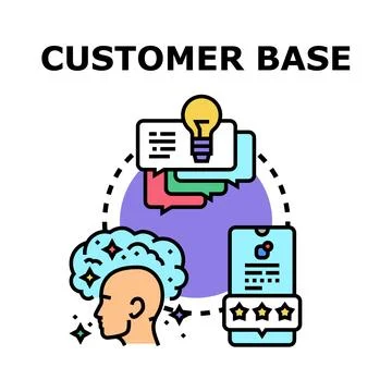 Building customer base strategy for business growth Ilustración de archivo