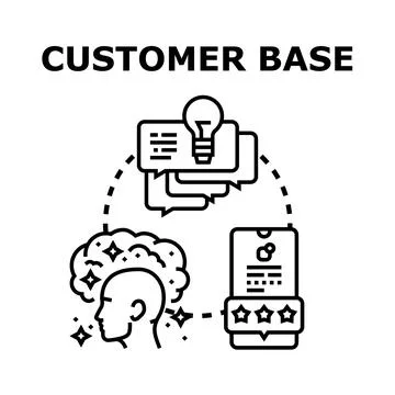 Building customer base strategy for business growth Stock Illustration