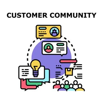 Building customer community and engaging with users Ilustración de archivo
