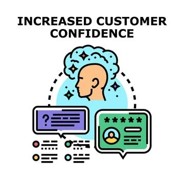 Building customer confidence and trust through positive feedback Ilustración de archivo