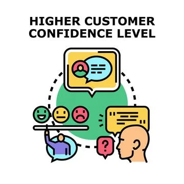Building customer confidence delivering feedback rating service Stock Illustration